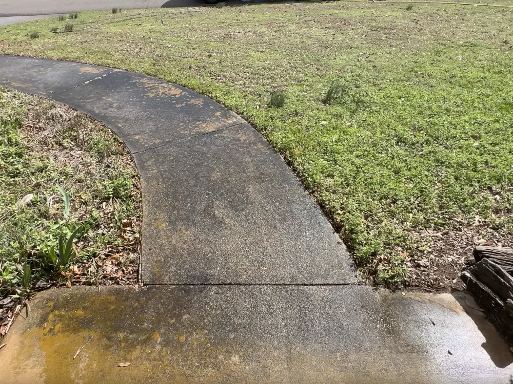 Before pressure washing